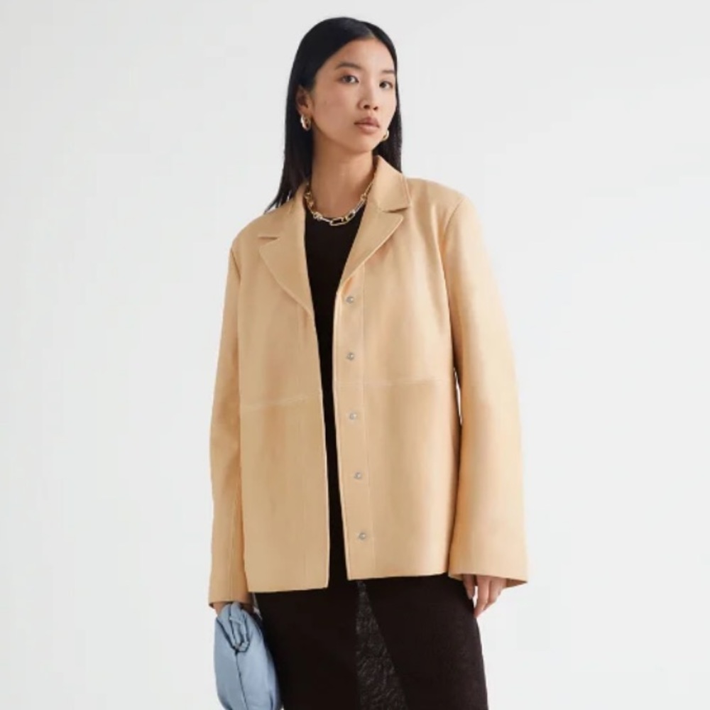 & Other Stories lamb leather jacket. Perfect fall piece!